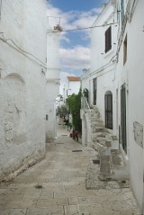 A small street in the center of Ostuni