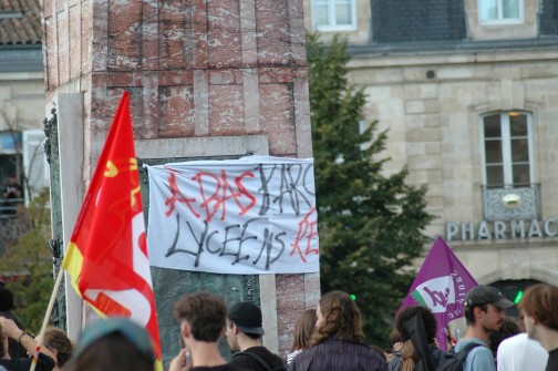 Manifestation ldes lycéens à bordeaux le 13 octobre 2026